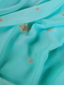 Elegant Turquoise Fabric