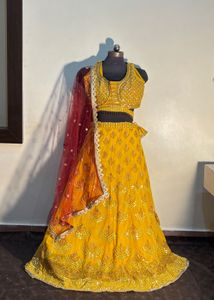 Yellow Embellished Lehenga Choli Set