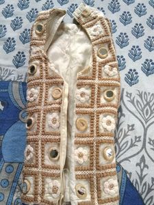 Boat Neck Blouse/Top Embroidered Mirror Style