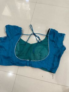 Net Saree With Blouse Stitched