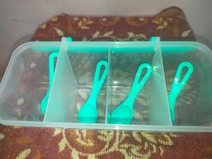 RILION Multipurpose Plastic 4 In 1 Masala Box
