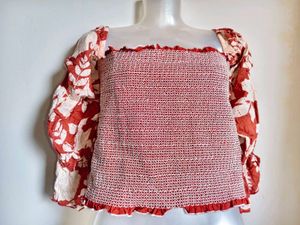 🎄Buy 1, Get 1 Free🎁Floral Print Smocked Top