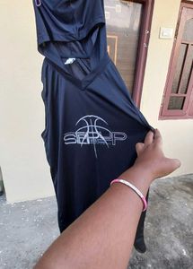 Black Sleeve Less Jersey