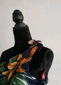 Zara One Shoulder Dress With Side Cut Out