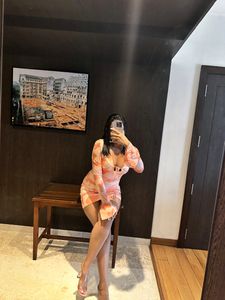 Abstract Print Mini Dress