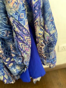 Flary Abstract Print Gown