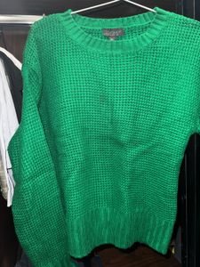 Dark Green Knitted Sweater For Women From Topshop