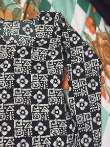 Patterned Black kurti