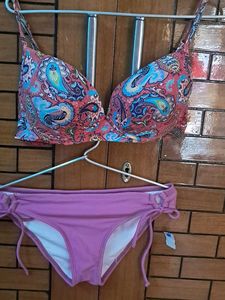 Paisley Bikini Set And Bra Panty