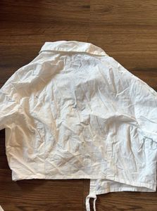Plain White Crop Shirt.