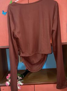 Brown Long Sleeve Top