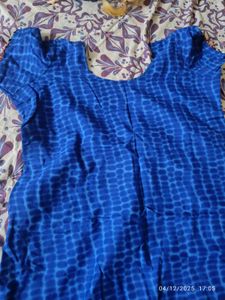 Large -xl size Blue Printed Kurta Set