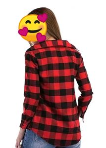 Red &amp; Black Plaid Flannel Shirt.Unused.