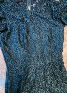 Lace Love Mini Green Dress