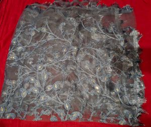 🆕 Elegant Embroidery Grey Dupatta