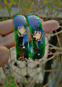 Green Bangles - Set of Two