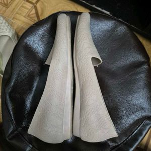 Beige Slip-On Ballerina Flats