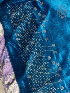 Teal Velvet dress materials