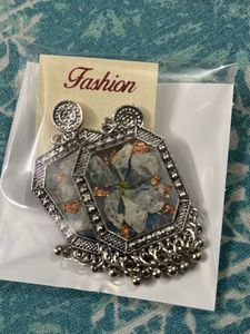 Boho Chic Blue Statement Earrings Only 1 Pair