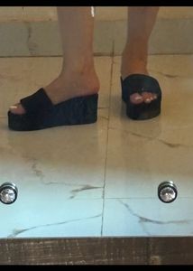 Black Platform Slides