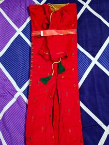 Readymade Red Printed Kurta Set