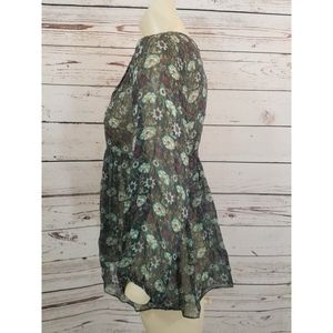 ZARA BASIC blouse top semi sheer
