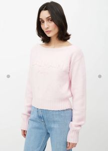 Balmain Pink Wool Knit Sweater