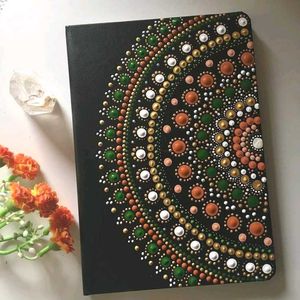Hand-Painted Mandala Dot Art Journal