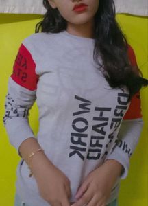 Gray Graphic Print Tee