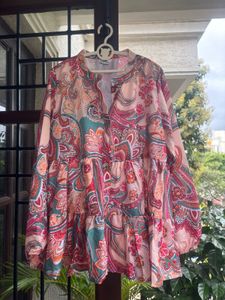 Paisley Print Tunic Top