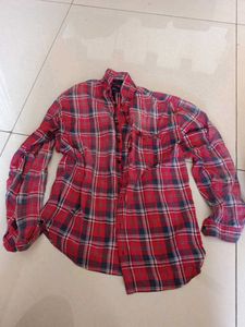 Red Plaid Flannel Shirt