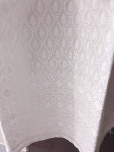 Beautiful White Pure Cotton Kurta With embroidery