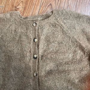Green Knit Cardigan