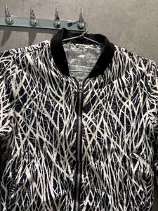 Stylish zebra striped Bomber Jacket