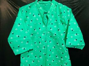 Green Floral Print Kurti