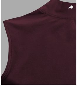 Purple Mock Neck Sleeveless Dress