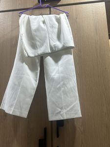 White Wide Leg Pants