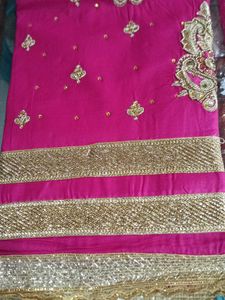 Pink &amp; Gold Embroidered Suit