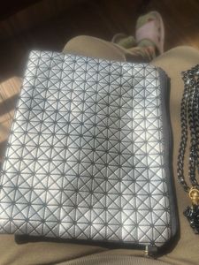 Silver Sling Bag- Detachable Chain