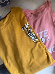 Combo Of 2 Fearless Tiger Graphic Tee