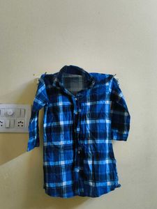 Blue And White Checks Shirt
