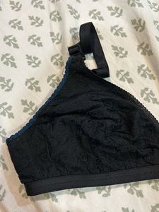 Black Cotton Bra