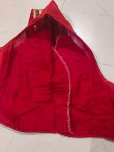 Red Embellished Saree