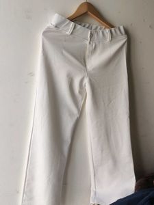 White Wide Leg Trousers