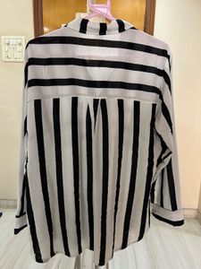 Striped Button-Down Top