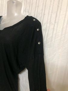 Express Black Short Sleeve Top