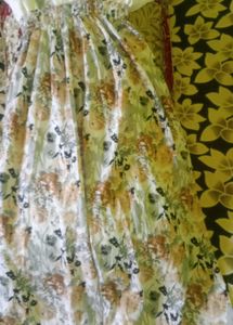White &amp; Multi Colour Top 3 Fourth Sleeves