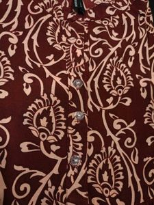 (&#34;Here&amp;Now&#34;)Maroon Printed Shirt Kurti🌺