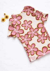 Floral pink cutesy top