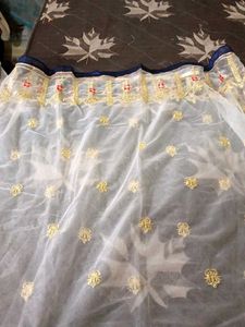Navy Blue Unstitched Lehenga Choli